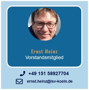 Lufthansa Sportverein Köln e.V. - Vorstandsmitglied Ernst Heinz